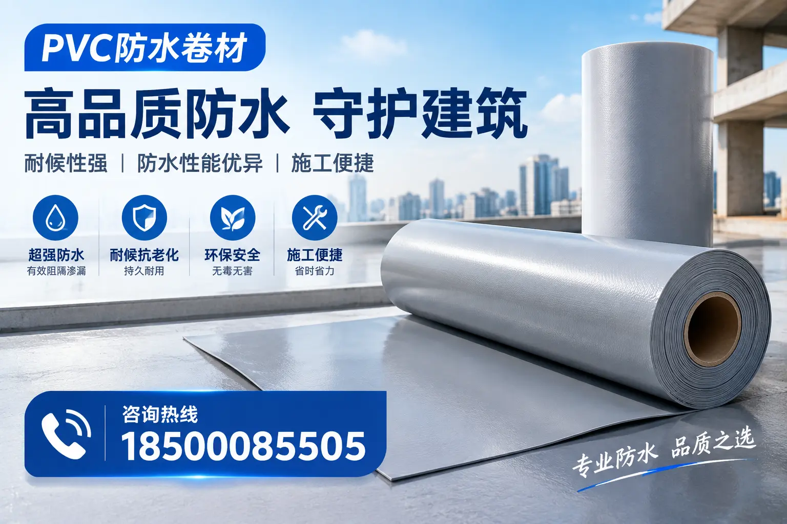 PVC防水卷材的防水效果评测,适合张家口的科学依据